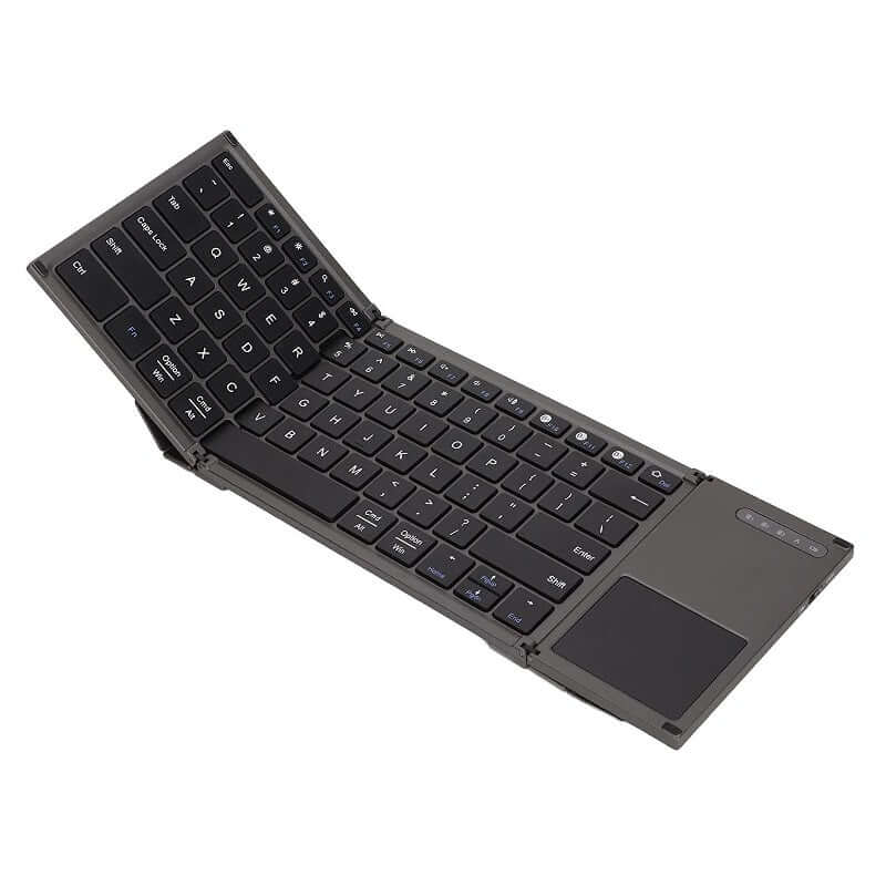Portable Foldable Bluetooth Keyboard Rechargeable with Touchpad for iOS/Android/Windows