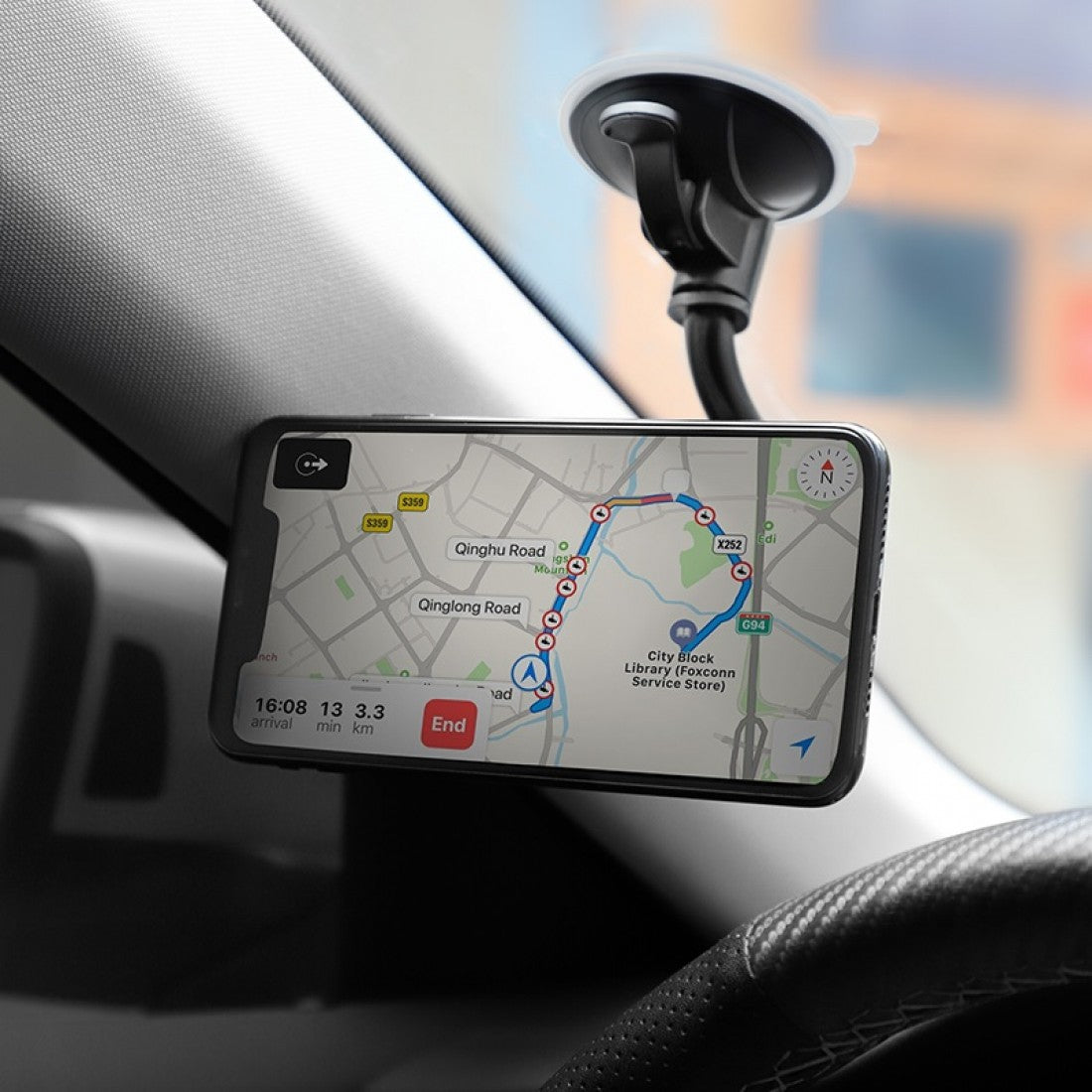 Universal Magnetic mobile phone car holder windshield windows 360 rotation