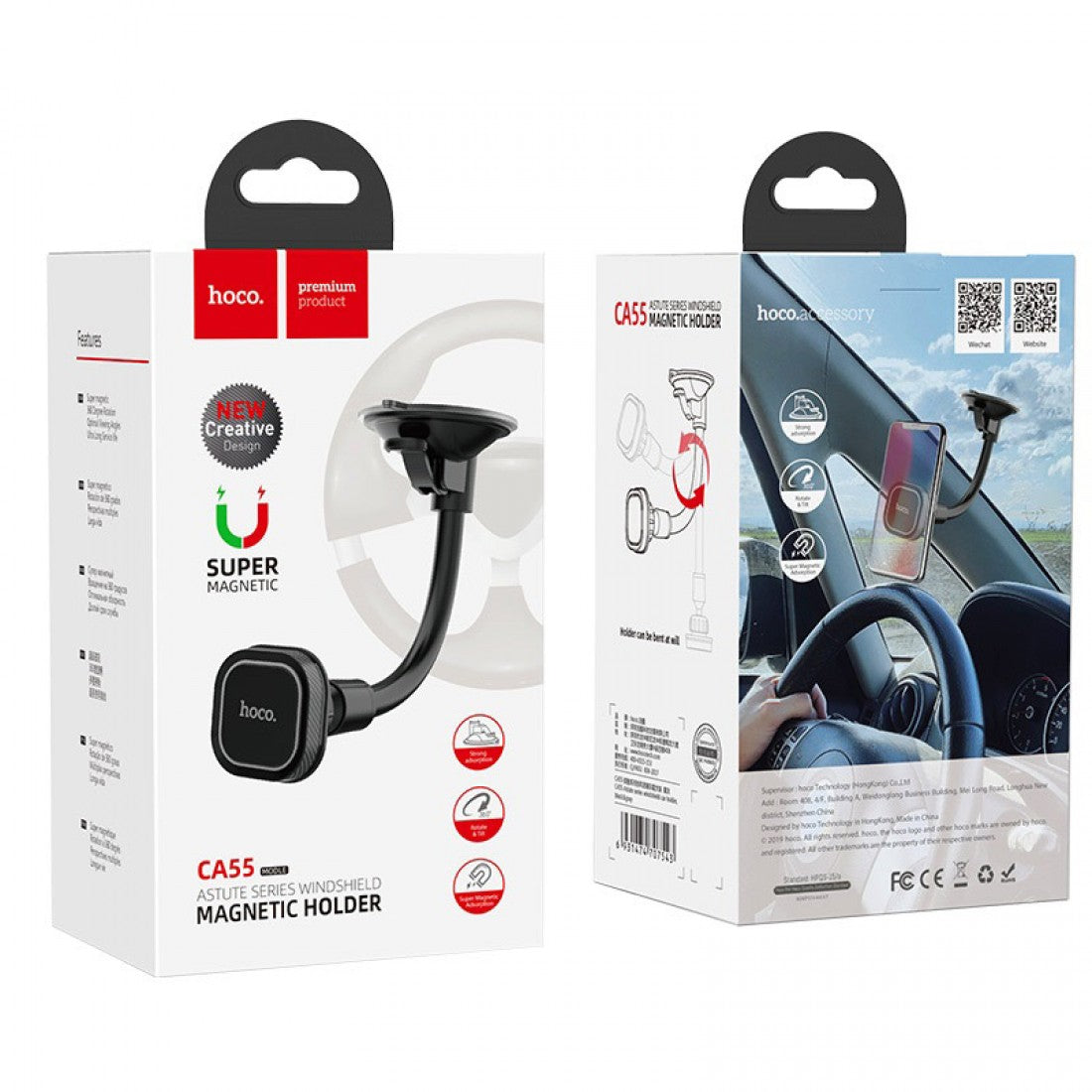 Universal Magnetic mobile phone car holder windshield windows 360 rotation