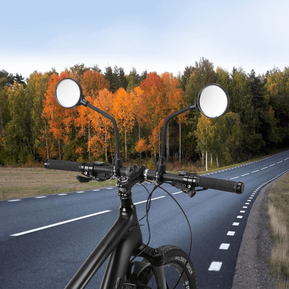 Cycling Bicycle Handlebar Mount Safe Rear View Mirror 360° Rotatable Angle 1 Pcs