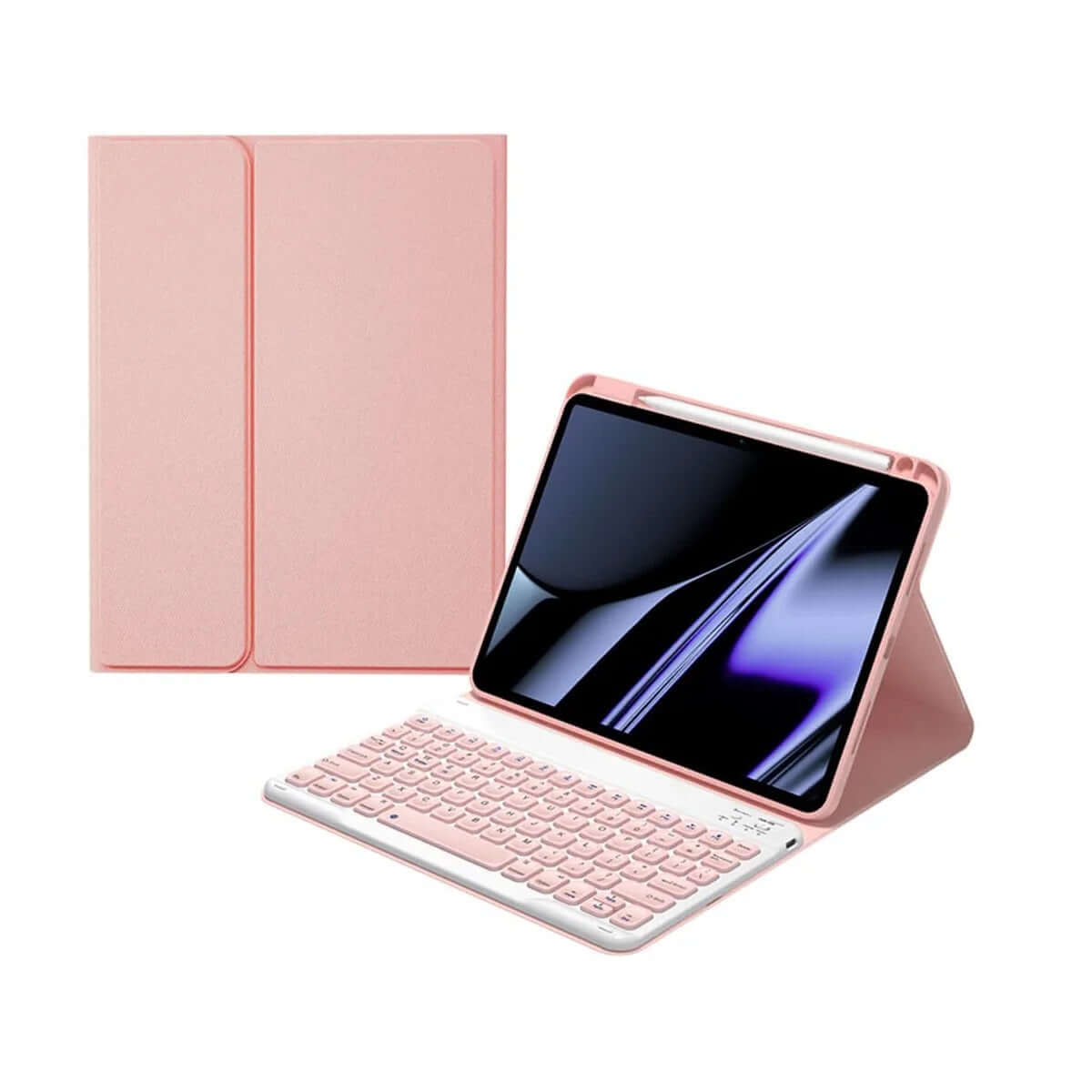Bluetooth Keyboard Case for iPad Air 2/ 6th 2018 /5th 2017 removable keyboard Pink