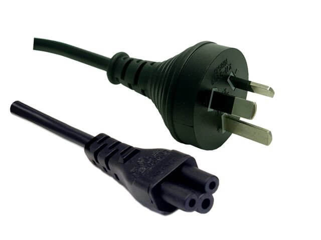 SAA APPROVED 2M laptop Power wall plug CORD cable 3 PIN Prong TO CLOVER 7.5A