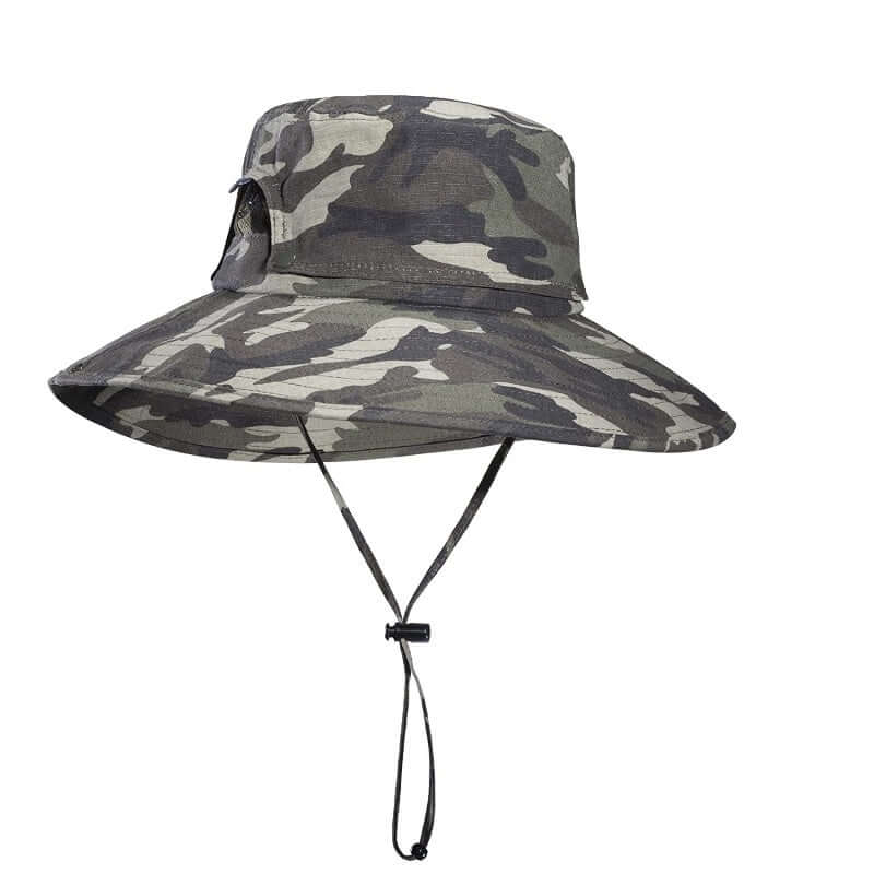 Large Summer Hat Sun UV Protection Camouflage Hat for Outdoor Hiking Beach Fishing