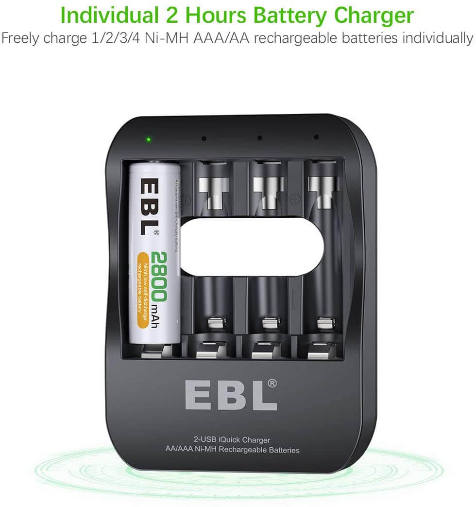 Smart AA AAA Ni-MH Battery Individual Rechargeable Battery Fast Charger