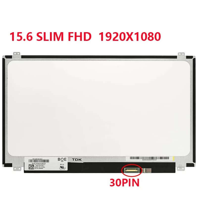 Slim 15.6" LCD Screen Full HD 1920x1080 30 Pins Top and Bottom Brackets