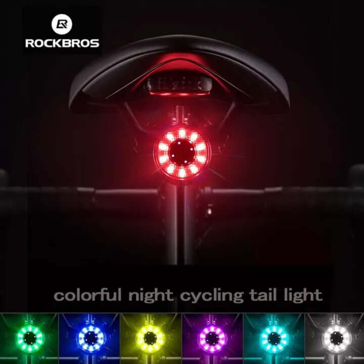 Cycling Bicycle Colorful Brihghtness Bike Tail Light USB Charge LED Rear Light