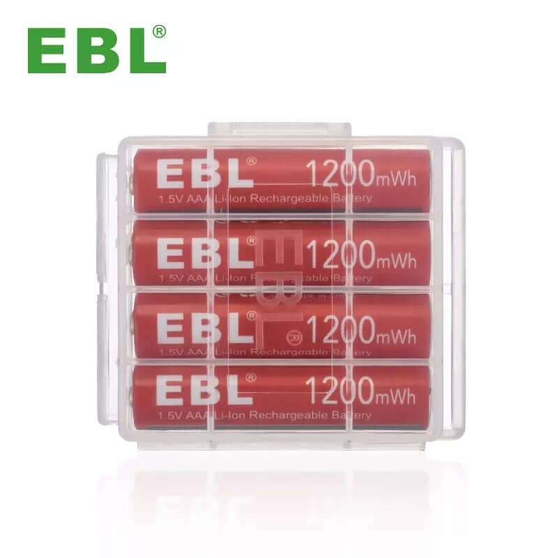 4 Pack 1.5V 1200mWh Rechargeable Lithium Li-ion AAA Batteries with USB Charger