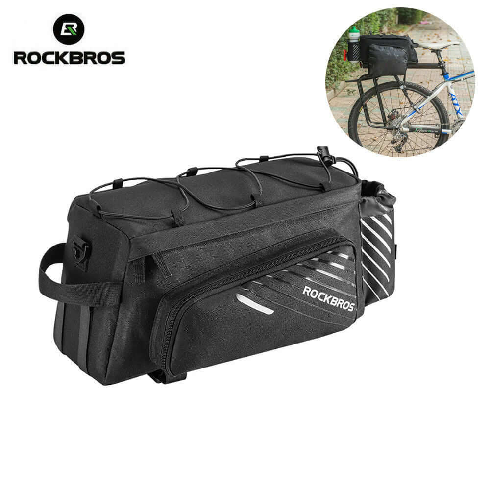ROCKBROS Cycling 12L Bicycle Trunk Bag Rack Expandable Rear Carrier Bag