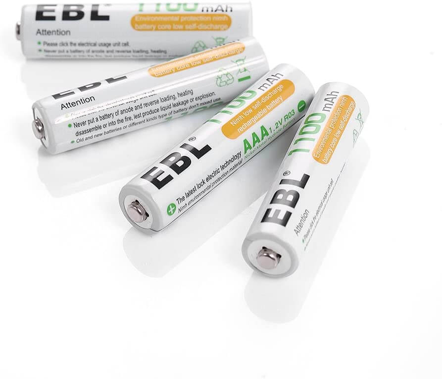 EBL High Power AAA Rechargeable Battery Batteries 1.2V 1100mAh Ni-MH 4 Pack