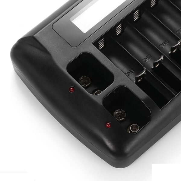 PALO - Caricatore Smart 12 Bays/Slots per batterie AA/AAA-NI-MH/NI