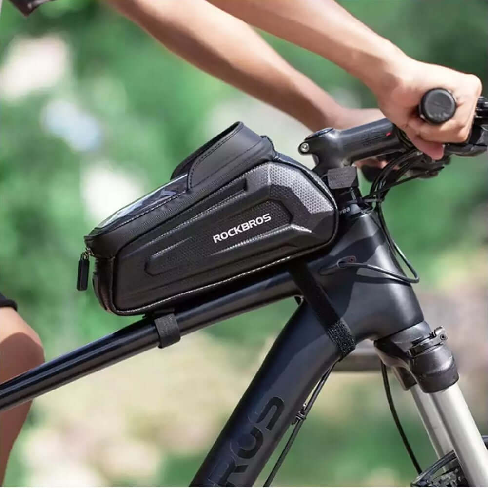 Waterproof Cycling Bicycle Front Bag 1.7L Top Tube Mount for 6.8" below phones