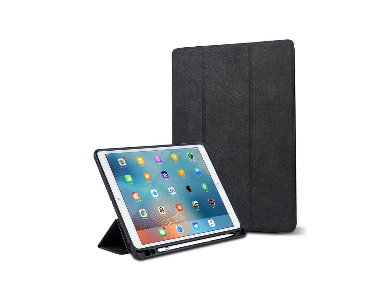 iPad Pro 12.9 Inch 2015/2017 Smart Cover With Pen Slot Folding Folio Case Cover