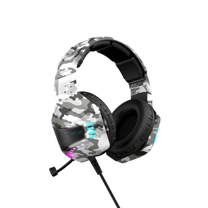 Wired Stereo Bass Gaming Headphone RGB Light Headset With Mic For PC Laptop