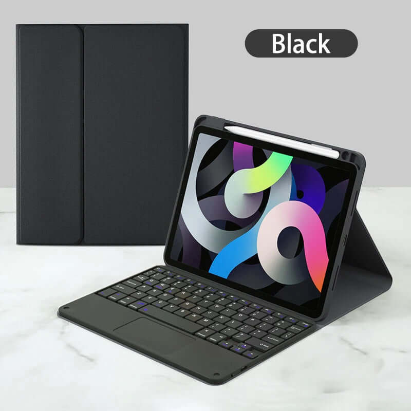 iPad 10.2 10.5 inch backlit and trackpad bluetooth keyboard with foldable Case