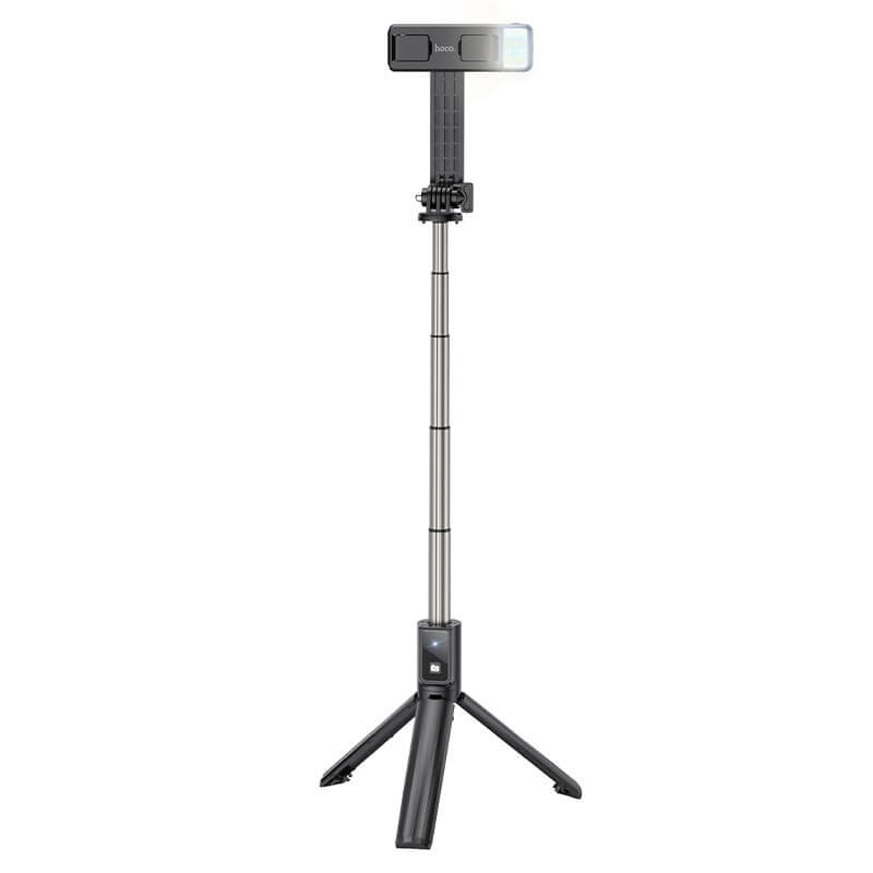 Wireless Tripod Selfie Stick Gimbal with Fill Light compatible Go Pro Camera