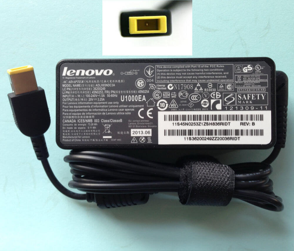 Lenovo Thinkpad 65W 20V 3.25A x240 B50 USB/Square tip laptop adapter