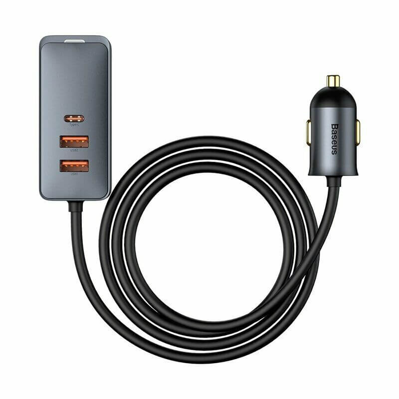 Baseus 120w 4 Ports Car Charger Fast Charging QC3.0 USB Type C Charger