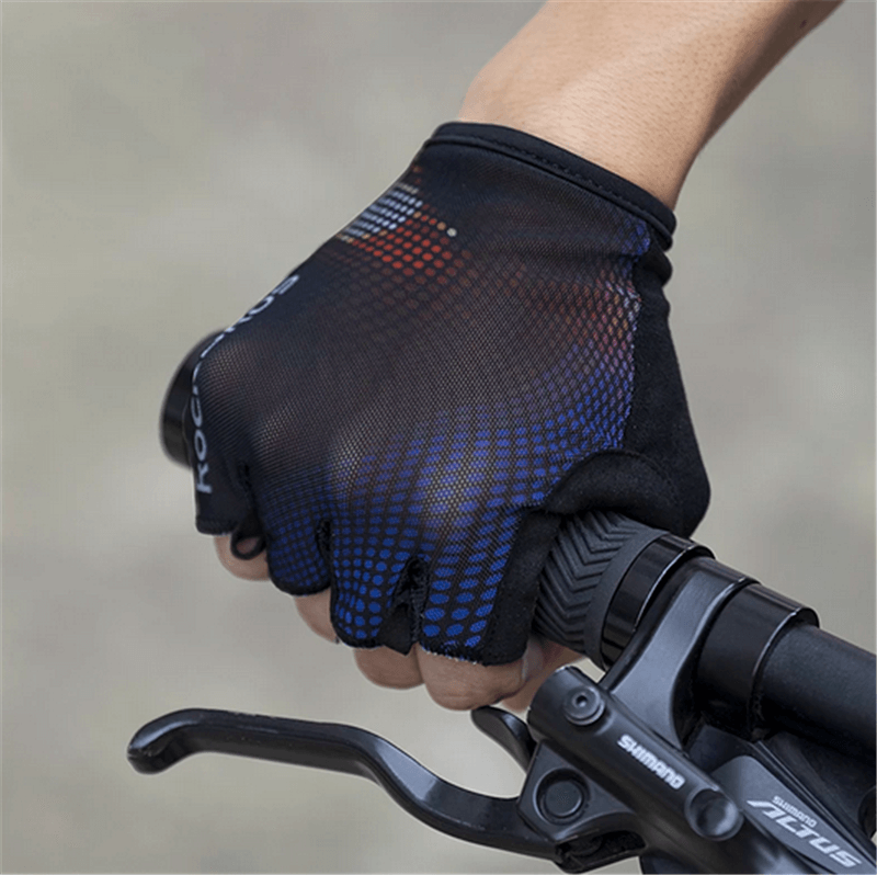 Cycling Half Finger Gloves Bike Bicycle Gym SBR Shockproof Glove