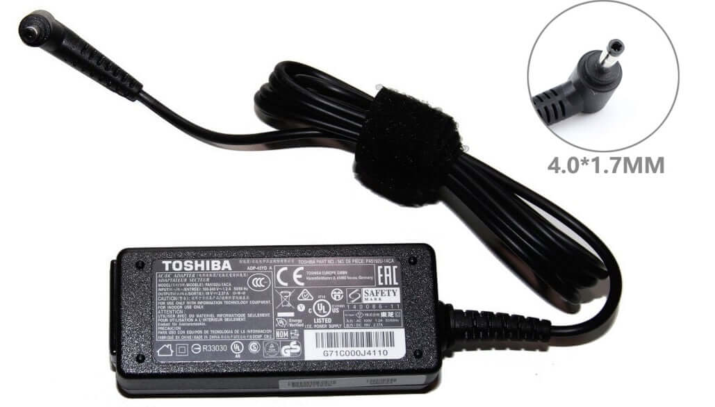 Toshiba 19v 2.37a 5.5x2.5mm 45W P50 C55 C640D L50D-B NB10t-A adapter